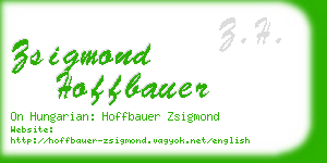 zsigmond hoffbauer business card